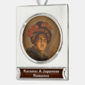 からま:ロマ日本のンス芸者女優 シルバープレートバナーオーナメント (左)