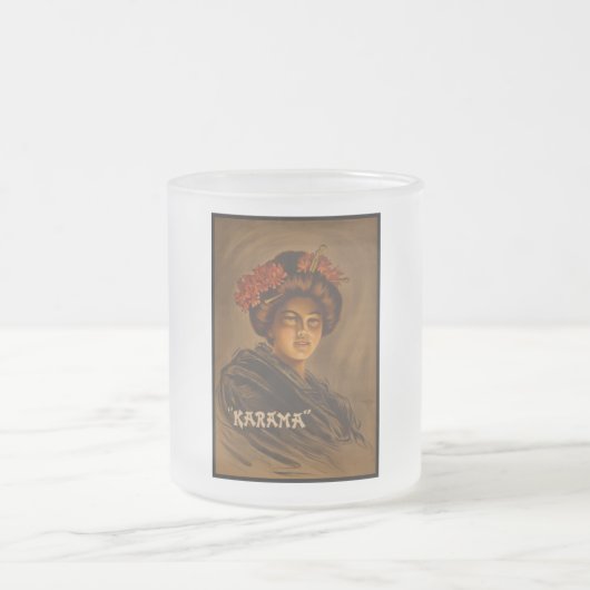 からま：ロマ日本のンス芸者女優 フロストグラスマグカップ (中央)