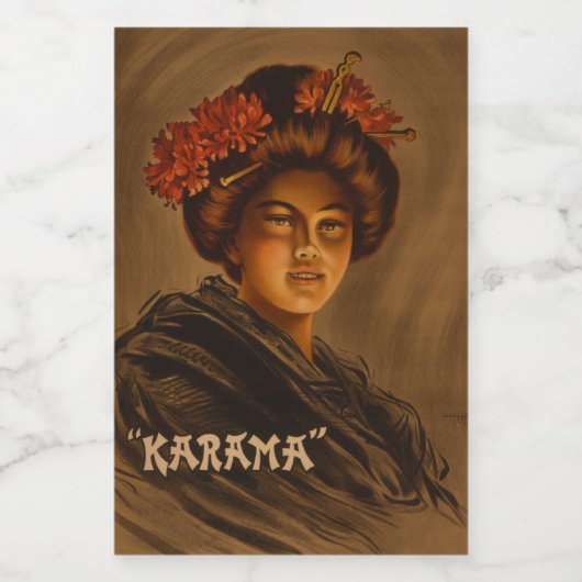 からま：日本のロマンス芸者女優 フードラベル (シングルラベル)