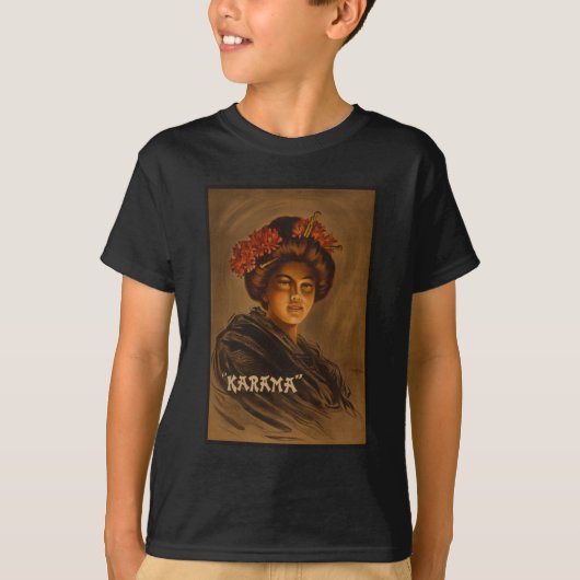 からま：日本のロマンス芸者女優 Tシャツ (正面)