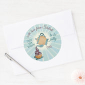 〜からクリスマスのお茶を注ぐ季節 ラウンドシール (封筒)