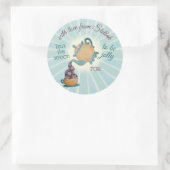 〜からクリスマスのお茶を注ぐ季節 ラウンドシール (バッグ)