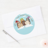 からクリスマスパーソナライズされたクッキーを受ける ラウンドシール (封筒)