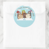 からクリスマスパーソナライズされたクッキーを受ける ラウンドシール (バッグ)