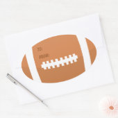 ～からサッカーの形をした男の子誕生日 楕円形シール (封筒)