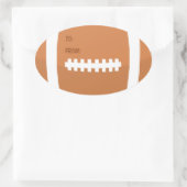 ～からサッカーの形をした男の子誕生日 楕円形シール (バッグ)