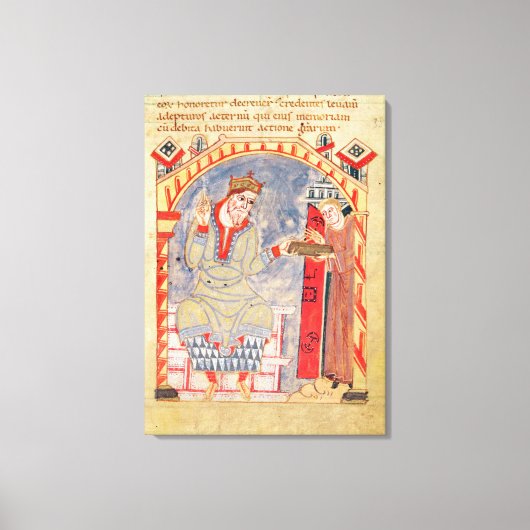 からシャルルの禿げ肉への献身 キャンバスプリント (正面)