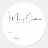 ～からモダンクリスマスのお祝い ラウンドシール (正面)
