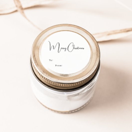 ～からモダンクリスマスのお祝い ラウンドシール