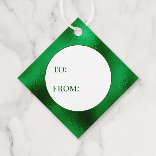 ~から出る緑色のホイル フェイバータグ (正面)