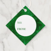 ~から向かって輝く緑の箔 フェイバータグ (裏面)