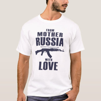 から愛AKワイシャツ(人)を持つ母ロシア Tシャツ