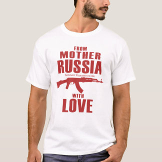 から愛AKワイシャツ(人)を持つ母ロシア Tシャツ