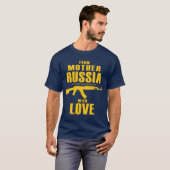 から愛AKワイシャツ(人)を持つ母ロシア Tシャツ (正面フル)