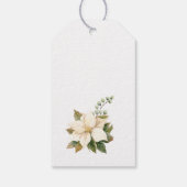 から白いクリスマスポインセチア ギフトタグ (裏面)