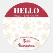 から自家製クリスマスクッキーベーキング ラウンドシール (正面)