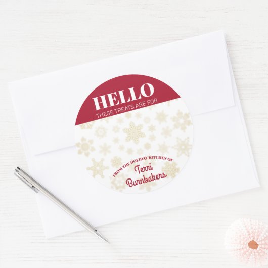 から自家製クリスマスクッキーベーキング ラウンドシール (封筒)