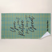 から退けクラシック素晴らしカスタムない ビーチタオル (正面)