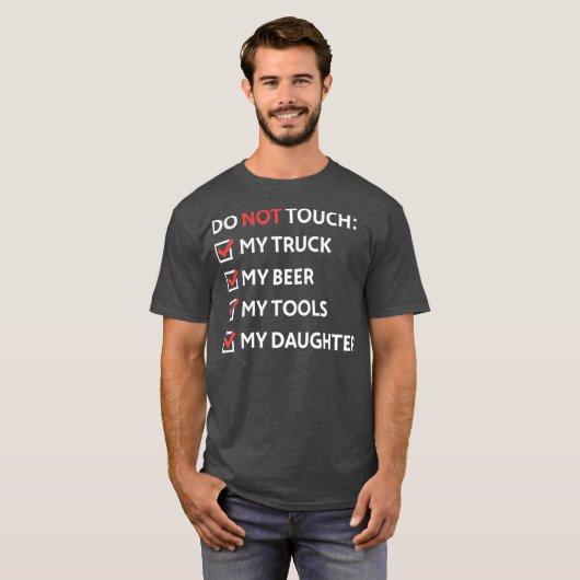 からTouchおもしろいパパのクリスマスプレゼントを受け取らない Tシャツ (正面フル)