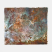 かりうな星雲の暗い雲 ハッブル宇宙望遠鏡 フリースブランケット (正面(横))