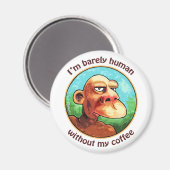 かろうじて人間のw/oコーヒーマグネット マグネット (正面/裏面)