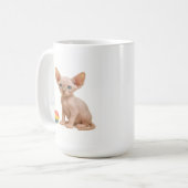 かろうじて含まれている – Sphynx Kitten コーヒーマグカップ (正面左)