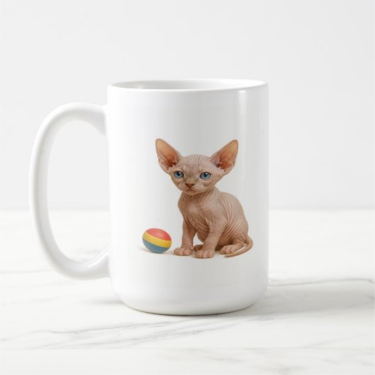 かろうじて含まれている – Sphynx Kitten コーヒーマグカップ (左)