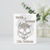 かろうじて生き延びウティラホンジュラススカルダイブハガキ ポストカード (スタンド正面)