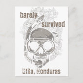 かろうじて生き延びウティラホンジュラススカルダイブハガキ ポストカード (正面)