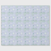 かろうじて青い花柄のラッピング紙 ラッピングペーパー (フラット)