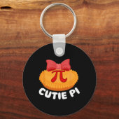 かわいいπ - 円周率の日 数学好き サイエンス πシンボル  キーホルダー (正面)