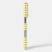 かわいいあたたかい黄色のギンガムチェック柄 Case-Mate iPhoneケース (裏面 / 右)