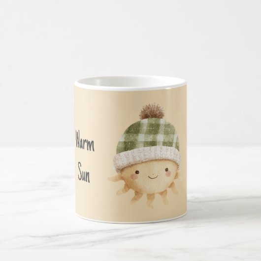 かわいいあったかい太陽の帽子 コーヒーマグカップ (中央)