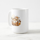 かわいいあったかカプチーノ コーヒーマグ コーヒーマグカップ (正面左)