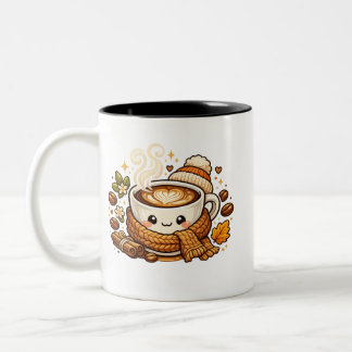 かわいいあったかカプチーノ コーヒーマグ ツートーンマグカップ