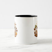 かわいいあったかカプチーノ コーヒーマグ ツートーンマグカップ (中央)