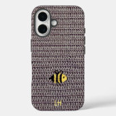 かわいいあったか かぎ針編み蜂 カスタム 名前 名前のイニシャル Case-Mate iPhoneケース (裏面)