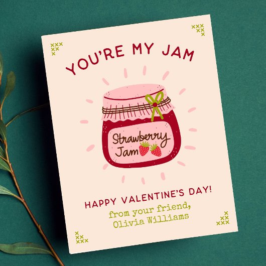 かわいいあなたは私のジャム教室バレンタインデーの写真 ノートカード