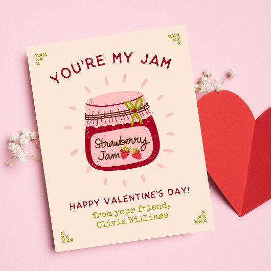 かわいいあなたは私のジャム教室バレンタインデーの写真 ノートカード