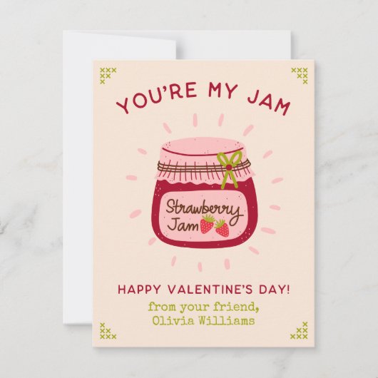 かわいいあなたは私のジャム教室バレンタインデーの写真 ノートカード (正面)