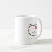 かわいいあなたはPurrfectの子猫猫のバレンタインデー コーヒーマグカップ (正面右)