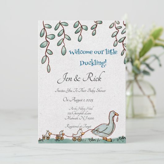 かわいいあひるちゃん 招待状 (スタンド正面)