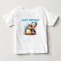 かわいいあひるの赤ちゃんの誕生日Tシャツ