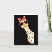 かわいいあひる Xoxo 私のものになって 幸せなバレンタインデー 女性 カード (正面)