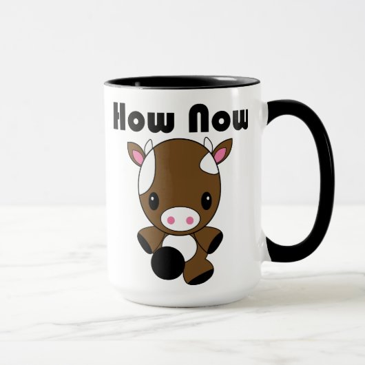 かわいいいかに今ブラウン牛マグ マグカップ (右)