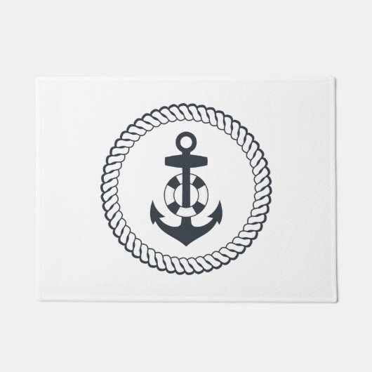 かわいいいかり ドアマット (正面)