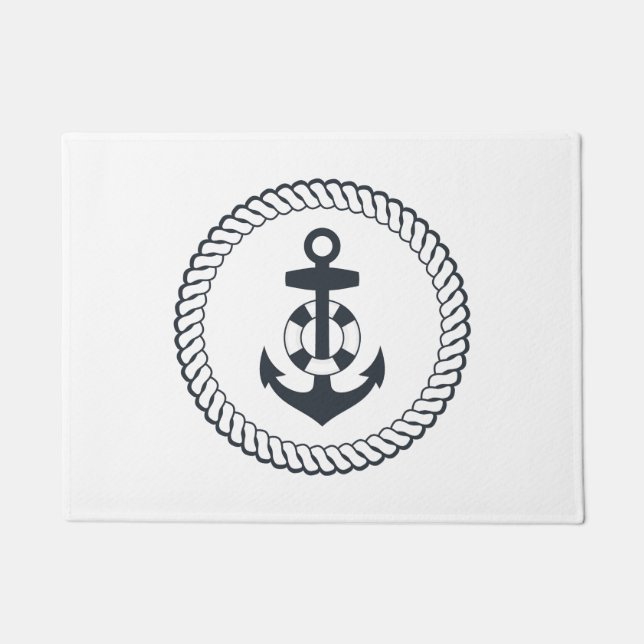 かわいいいかり ドアマット (正面)