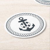 かわいいいかり ラウンドペーパーコースター (アングル)