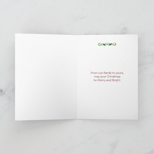 かわいいいけなサンタとサンタか素敵なクリスマス シーズンカード (内部)