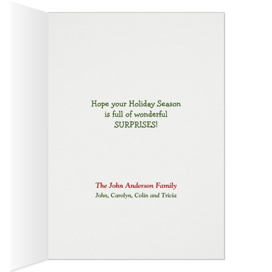 かわいいいけなビーグルクリスマスカード (内側 (右))